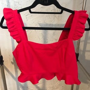 See You Soon Ruffle Crop Top Nasty Gal